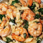 🍤 Weight Watchers Cheese Shrimp Penne Pasta with Spinach
