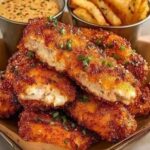 Crispy Chicken Tenders with Dipping Sauce | Easy Homemade Chicken Strips