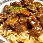 Crockpot Beef Tips and Noodles