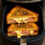 Air fryer grilled ham and cheese sandwiches