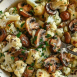 Garlic Mushrooms Cauliflower Skillet (Keto-Friendly Recipe)
