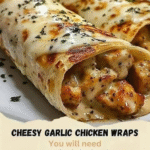Cheesy Garlic Chicken Wraps