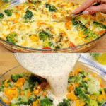 Creamy Baked Broccoli with Tomatoes and Kale