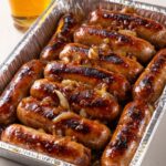 Air fryer Baked Glazed Honey Garlic Sausages
