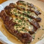 Steak with Garlic Cream Sauce (Carnivore-Friendly Version)