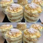 creamy dessert in a glass
