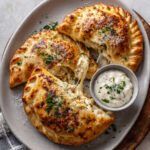 Air Fryer Chicken Alfredo Calzones (Easy, Cheesy & Golden Perfect)