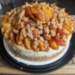 Vegan Peach Cobbler Cheesecake