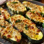Keto Cheesy Garlic Zucchini Steaks