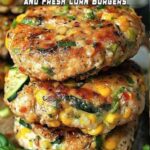Chicken, Zucchini and Fresh Corn Burgers