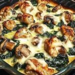 Chicken Spinach & Mushroom Low-Carb Oven Dish