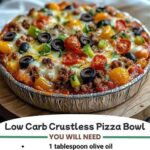 Low Carb Crustless Pizza Bowl