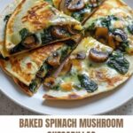 Keto Baked Spinach Mushroom Quesadillas