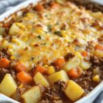 Amish Hamburger with Fall Veggies Bake