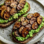 Avocado Garlicky Mushroom Toast