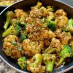 Vegan Sesame Cauliflower and Broccoli
