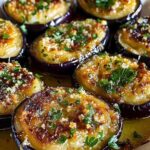 Lemon Garlic Roasted Eggplant