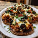 Keto Pizza Stuffed Mushrooms