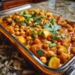 Vegan Chickpea Zucchini Curry Casserole