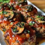 Vegan Mushroom–Topped Mini “Meatloafs”