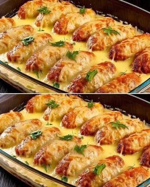 Favorite Stuffed Cabbage Rolls on a Vegetable Bed
