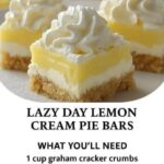 Lazy Day Lemon Cream Pie Bars