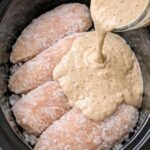 Toss frozen chicken breasts