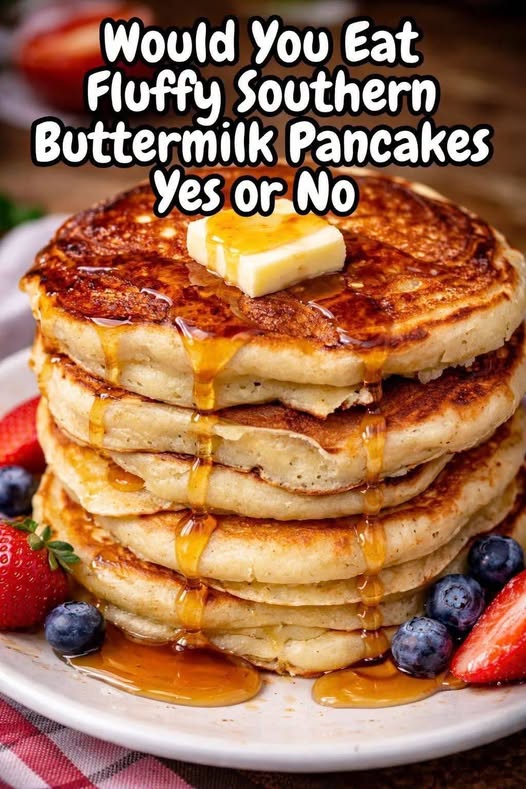 Fluffy Southern Buttermilk Pancakes