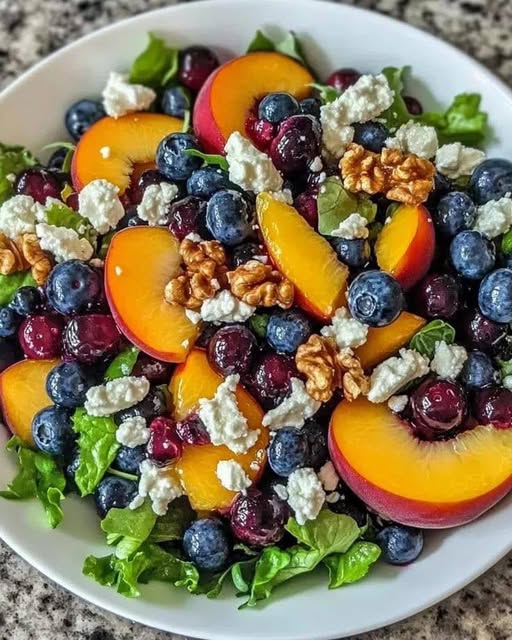Peach Blueberry Summer Salad