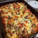 Cheesy Baked Ground Beef Casserole
