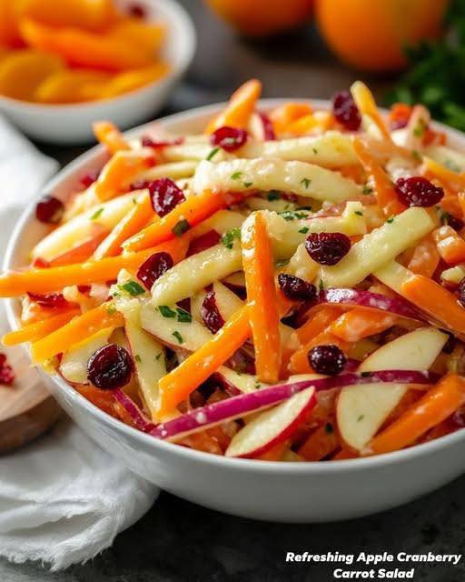 Refreshing Apple Cranberry Carrot Salad…