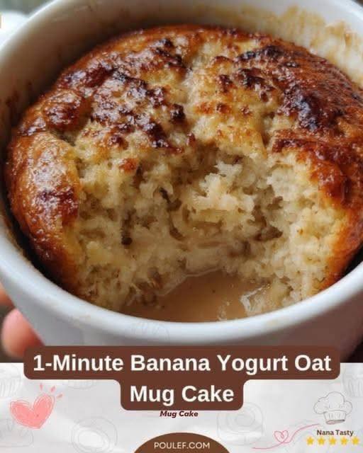 Banana Yogurt Oat Mug Cake
