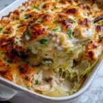 Keto Chicken Alfredo Cabbage Bake