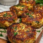 Vegan Lemon Garlic Chickpea Cakes