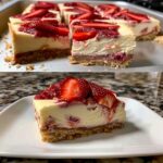 Vegan Strawberry Cheesecake Bars