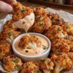 Air-Fried Crispy Cauliflower (High-Protein, Low-Carb)