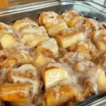 Cinnamon rolls quartered,