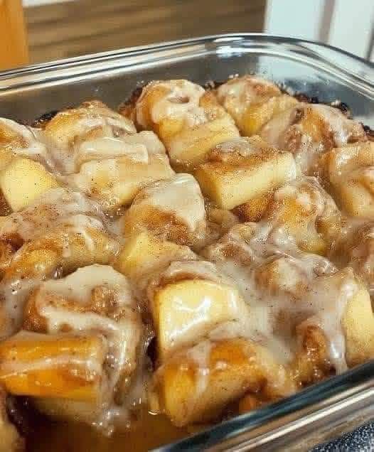 Cinnamon rolls quartered,