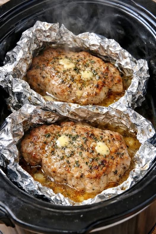 Air Fryer Fork-Tender Foil Packet Pork Chops