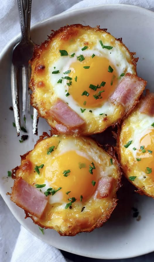 Air Fryer Ham and Egg Breakfast Cups