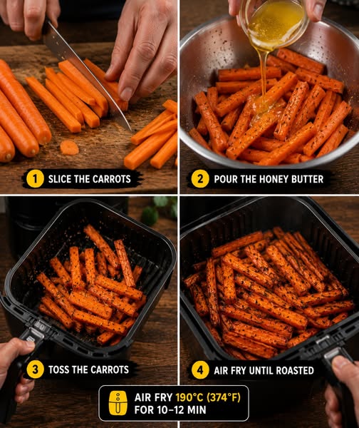 air fryer honey carrots