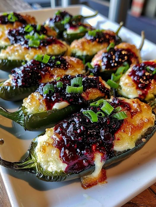 Vegan Blueberry Brie Jalapeño Poppers