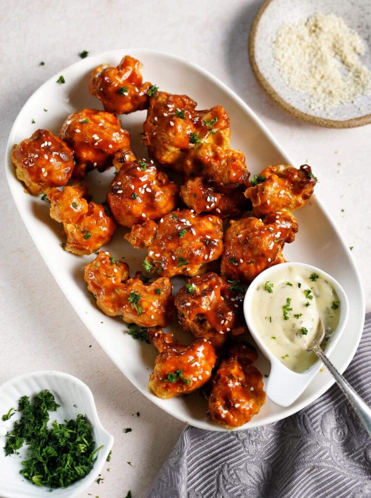 Air Fryer Buffalo Cauliflower Bites
