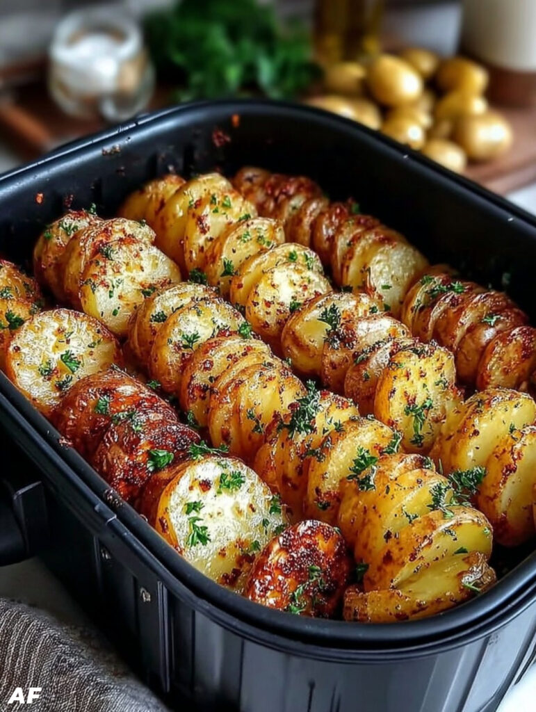 Crispy Air Fryer Garlic Herb Potatoes