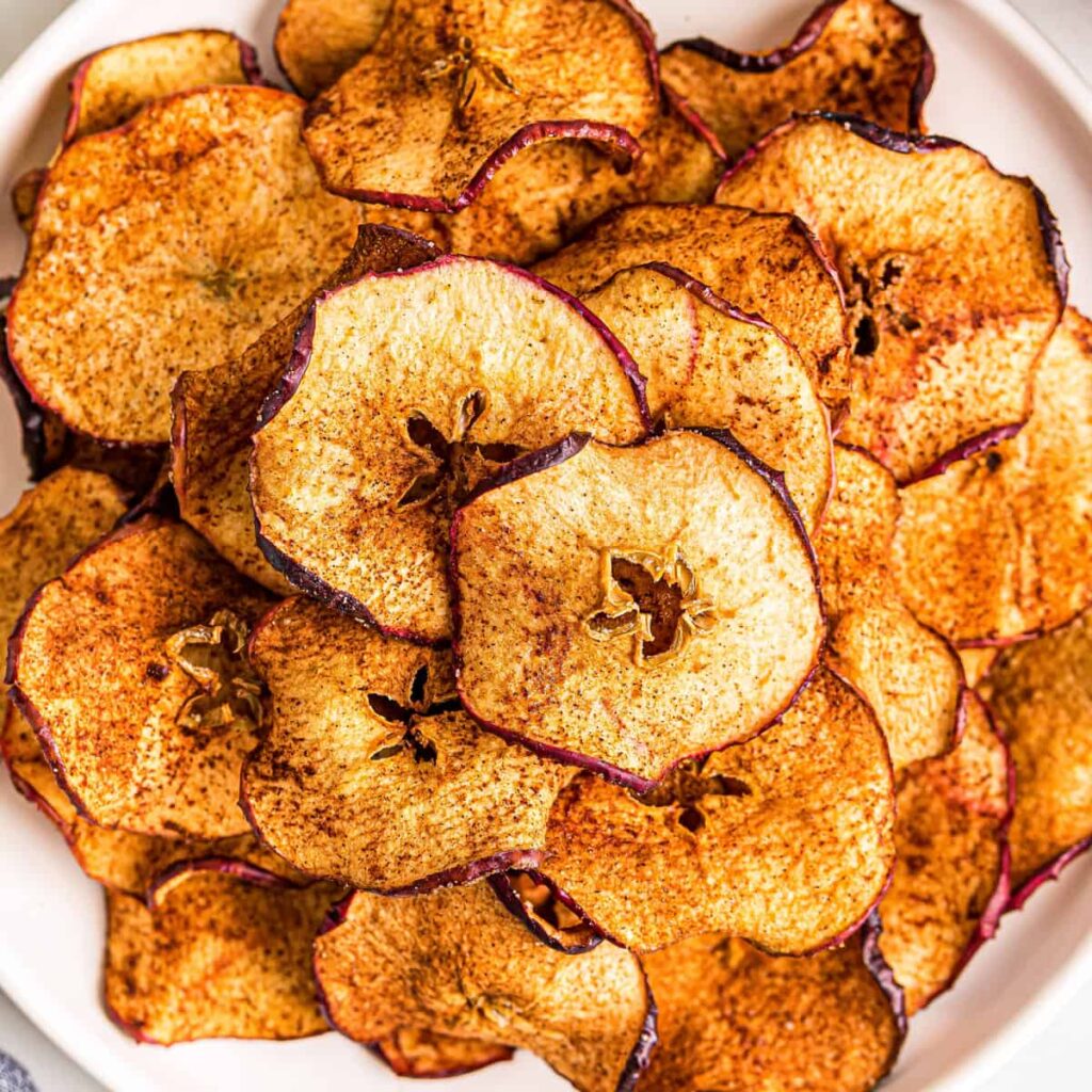 Air Fryer Maple Cinnamon Apple Chips