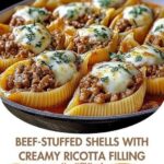 Beef-Stuffed Shells with Creamy Ricotta Filling (Weight Watchers-Style)