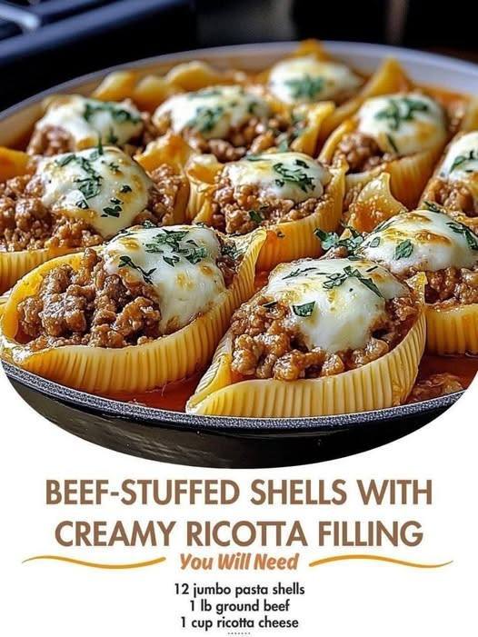 Beef-Stuffed Shells with Creamy Ricotta Filling (Weight Watchers-Style)