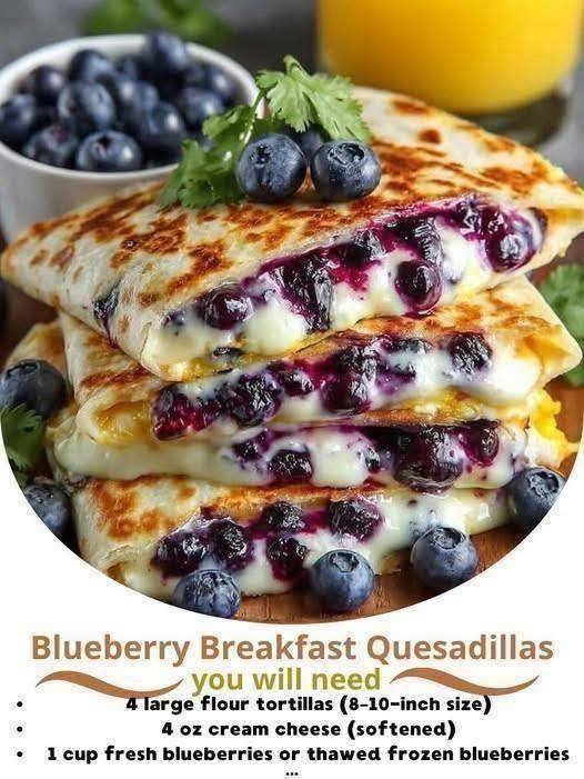 High-Protein Blueberry Breakfast Quesadillas