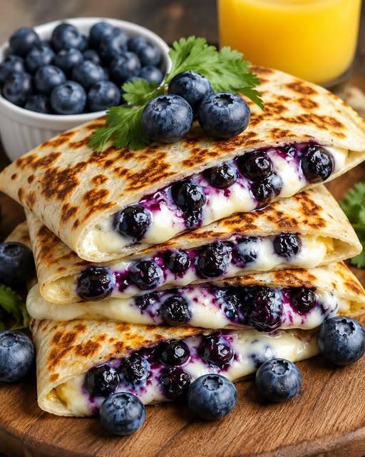 Blueberry Breakfast Quesadillas