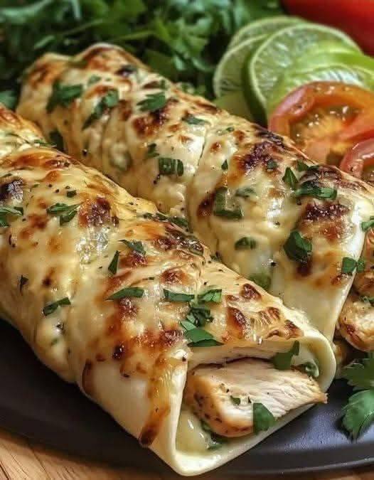 WW Cheesy Garlic Chicken Wraps